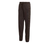 adidas Women's Seasonal Essentials Leopard Print French Terry Pants with 3-Stripes, Aurora Coffee/Multicolor, L