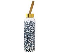 Frida Glass Water Bottle Multi Black - Leopard Print