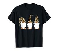 Leopard Print Gnomes Cute Christmas T-Shirt