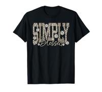 Leopard Print Grateful Daisy Floral Art T-Shirt