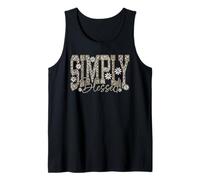 Leopard Print Grateful Daisy Floral Art Tank Top