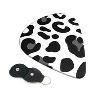 Leopard Print Guitar Picks 6-Pack - Pick Set (0.46mm / 0.71mm / 0.96mm) Suitable For Guitar And Ukulele Playing