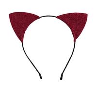 Leopard Print Hair Clip Rhinestone Embellished Nonallergenic Accessory For Kids Costumes Crystal Puss Ear Headpiece Females