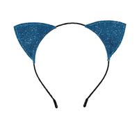 Leopard Print Hair Clip Rhinestone Embellished Nonallergenic Accessory For Kids Costumes Crystal Puss Ear Headpiece Females