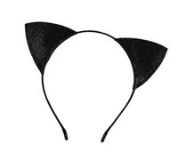 Leopard Print Hair Clip Rhinestone Embellished Nonallergenic Accessory For Kids Costumes Crystal Puss Ear Headpiece Females