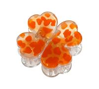 Leopard Print Hair Clips No-Slip Leopard Print Four-Leaves Strong Hairpin