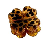 Leopard Print Hair Clips No-Slip Leopard Print Four-Leaves Strong Hairpin