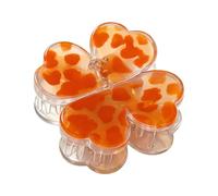 Leopard Print Hair Clips No-Slip Leopard Print Four-Leaves Strong Hairpin