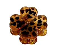 Leopard Print Hair Clips No-Slip Leopard Print Four-Leaves Strong Hairpin | Women Hair Accessories for Holiday Festival Salon Travel Wedding Bridal Party Summer Daily New Year Birthday