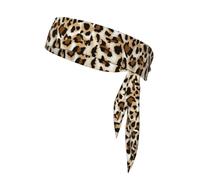 Leopard Print Head Tie Headbands, Ninja Karate Tie, Athletic Sweatbands,Sweat Wicking Workout Head Band