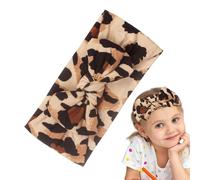 Leopard Print Headband Kids Soft Stretchy Hair Bows Head Wrap Headwraps