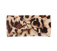 Leopard Print Headband Kids | Wide Hair Accessories For Babies Soft Stretchy Bow Headbands Baby Girls, Cute Animal Turban Ages 0 To 2 Years Daily Wear, Photoshoot, Party