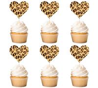 Leopard print heart-shaped cupcake hat, leopard print heart-shaped cake decoration, girl makeup, single girl birthday bride, shower products, woman going out at night, hen, movie theme decoration