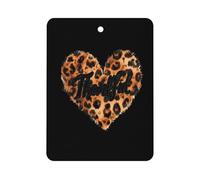 Leopard-Print Heart Thankful Funny Car Air Freshener Automotive Aromatherapy Tablets for Rearview Mirror Wardrobe Shoe Cabinet