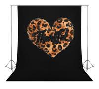Leopard-Print Heart Thankful Personalised Backdrop Background Foldable Photography Cloth Funny Photo Tabletop Backdrops