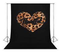 Leopard-Print Heart Thankful Personalised Backdrop Background Foldable Photography Cloth Funny Photo Tabletop Backdrops