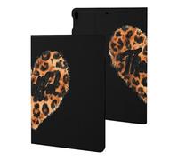Leopard-Print Heart Thankful Printed Tablet Cases Compatible with iPad Series Slim Trifold Stand Protective Cover