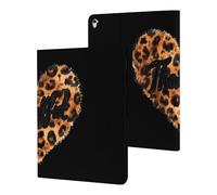Leopard-Print Heart Thankful Printed Tablet Cases Compatible with iPad Series Slim Trifold Stand Protective Cover