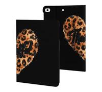 Leopard-Print Heart Thankful Printed Tablet Cases Compatible with iPad Series Slim Trifold Stand Protective Cover