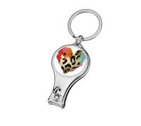 Leopard Print Heart with Bold Paint Strokes Nail Clippers Toenail Clipper Cutters Professional Nail Trimmer Nail Cuticle Cutter for Women Men