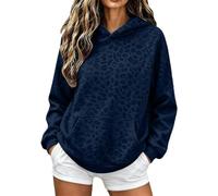 Leopard Print Hoodies for Women Hood Sweatshirt 2000s Graphic Pullover Tops | Y2K Boyfriend Hoodie Drop Shoulder Long Sleeve Casual Fall Sweatshirt with Kangaroo Pockets Trendy Basic Oversized Streetwear