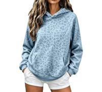 Leopard Print Hoodies for Women Hood Sweatshirt 2000s Graphic Pullover Tops | Y2K Boyfriend Hoodie Drop Shoulder Long Sleeve Casual Fall Sweatshirt with Kangaroo Pockets Trendy Basic Oversized Streetwear