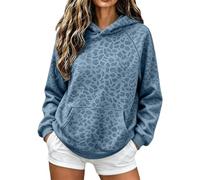 Leopard Print Hoodies for Women Hood Sweatshirt 2000s Graphic Pullover Tops | Y2K Boyfriend Hoodie Drop Shoulder Long Sleeve Casual Fall Sweatshirt with Kangaroo Pockets Trendy Basic Oversized Streetwear