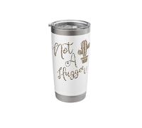 Leopard Print I'm Not A Hugger Funny Cactus Keep Distanced Stainless Steel Insulated Tumbler