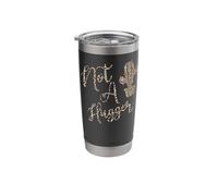 Leopard Print I'm Not A Hugger Funny Cactus Keep Distanced Stainless Steel Insulated Tumbler