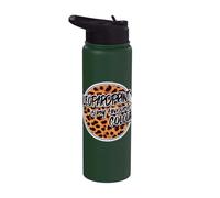 Leopard Print is My Favourite Colour Cheetah Rockabilly Stainless Steel Insulated Water Bottle