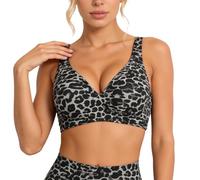Leopard Print Jelly Bra Wireless Seamless Bra Push Up Comfort Sleep Bralettes T Shirt Bras Comfortable Wireless T-Shirt Bralettes with Support Padded and Adjustable Jelly Bras for Women UK