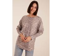 Leopard Print Jumper Blue Vanilla Stone M/L