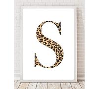 Leopard Print Latter Initial Personalised A4 Poster Print PO267