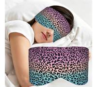 Leopard Print, Leopard Pattern, Purple, Sleep Mask for Home Travel, Full Eye Covers Light Blocking Eye Mask Sleep Eye and Ear Muffs