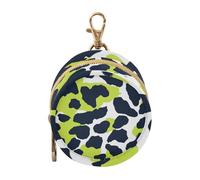 Leopard Print Lime Green and Navy Blue Newborned Boy Pacifier Holder Case Portable Key Chain Wallet, Neutral Baby Items