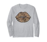 Leopard Print Lips Fashionista Girl Boss Long Sleeve T-Shirt