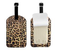 Leopard Print Luggage Tags – Waterproof and Durable Suitcase Tags, Perfect for Travel and Personal Privacy Protection