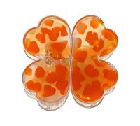 Leopard Print Magnetic Hair Clips | Non-slip Leopard Pattern with Tenacious Four Leaf Shape | Claw Clip for Hair | For Holiday Home Travel Wedding Summer Daily Comple