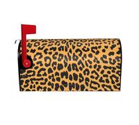 Leopard Print Magnetic Mailbox Cover Mailbox Protector Letter Box Flap Easy Install No Tools 21x18 In