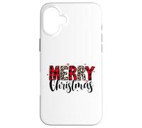Leopard Print - Merry Christmas - Doodles Case for iPhone 16 Plus