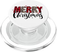 Leopard Print - Merry Christmas - Doodles PopSockets PopGrip for MagSafe