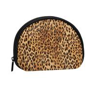 Leopard Print Mini Zipper Coin Purse, Small Travel Organizer with All-Over Print, Durable Polyester Fabric, Compact Pouch for Coins,Keys