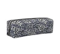Leopard Print Minimalist Leather Zip Pencil Case â€“ Premium Cross-Grain Pvc Leather Organizer For Pens, Art Supplies & Daily Essentials â€“ Compact, Stylish & Durable School/Office/Travel Pouch