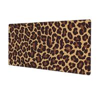 Leopard Print Mouse Pad Large Stitched Edge Desk Mat for Gaming Laptop Pc Office Decor Computer Accessories