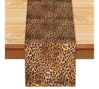Leopard Print Multi Purpose Table Runner for Home Decor, Printed Table Cloth for Kitchen Table, Countertops & Dining Area