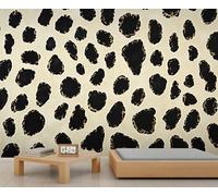 Leopard Print Mural Spots Wallpaper Simple Leopard Print Wall Mural Giant Home Living Room Dining Room Wall Decor Poster (Non-self-Adhesive)