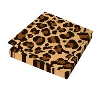 Leopard Print Napkins, 24 Pack 6.5 Inch Paper Napkin for Jungle Safari Animal Theme Party Cheetah Print Napkins Brown Disposable Animal Print Napkin for Birthday Baby Shower Decorations