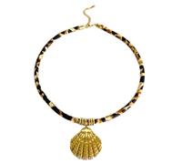 Leopard Print Necklace, Stainless Steel & Soft Rope Cord Layered Chain Jewelry, Trendy Everyday Wear and Statement Piece for Women Jewelry