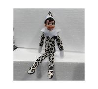 (Leopard Print) On Shelf The 30cm Elf Doll Christmas Gift Tradition Toy Xmas Cute Decoration