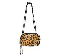 Leopard Print Orange Side Bag Crossbody Womens Fashion with Adjustable Strap Small Black Purses Go shopping
